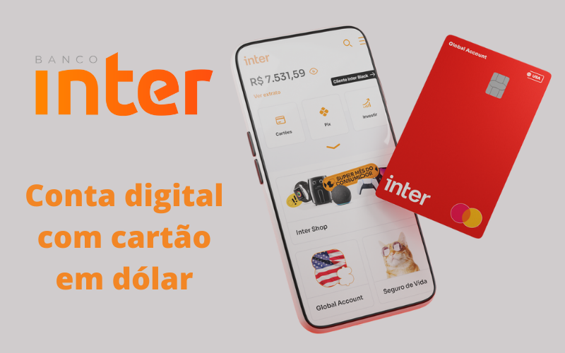 conta digital internacional Banco Inter
