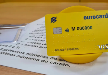 cartão de crédito em braile Banco do Brasil